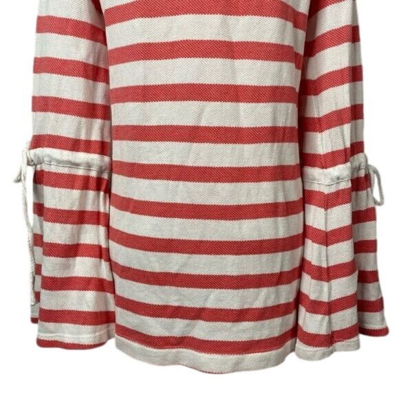 Caslon Pink White Striped Bell Sleeve Dress Gogo Style Oversized Sweater Dress S - Picture 10 of 13